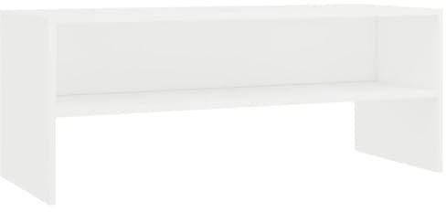 vidaXL Mobile TV con Vano a Giorno Stile Classico Pratico Credenza Armadietto Basso Multimediale Bianco 100x40x40 cm in Truciolato