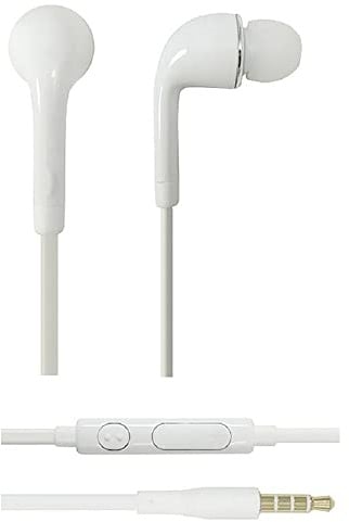 K-S-Trade Qualitativ & Innovativ Kopfhörer Headset Für Xiaomi Mi 9T Mit Mikrofon U Lautstärkeregler Weiß 3,5mm Klinke Kabel Headphones