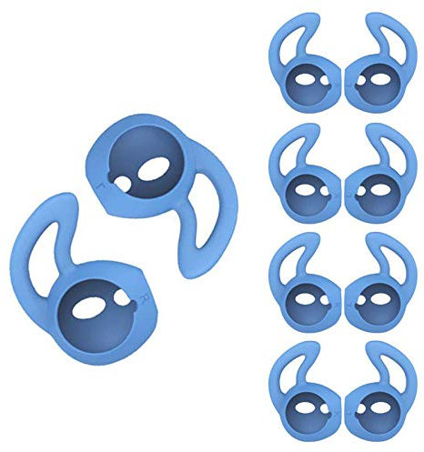 OneCut 5 Pairs Silicone Ear Tips Compatible for AirPods 1&2,Silicone Soft Anti-Slip Sport Earbud Tips, Anti-Drop Ear Hook Gel Headphones Earphones Protective Accessories Tips (Light Blue)