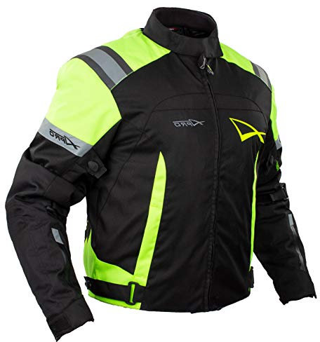 A-Pro Jacke CE Ruestung Qualität Motorrad Thermal Innenbeschichtung Sport Fluo 3XL