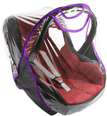 LTG PRO Quality Car Seat Rain Cover for Maxi-COSI Cabrio Fix Pebble Clear Plastic (Purple)