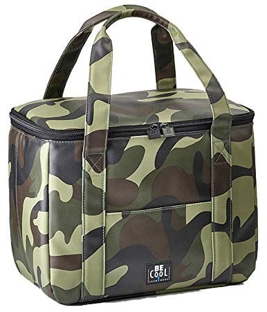 Be Cool Große City Kühltasche in Camouflage Optic M mit 35x21x24 cm, ca. 17,5 l Volumen mit Breiten Tragegriffen für Picknick, Schule, Ausflüge, Reisen, Angler oder Jäger