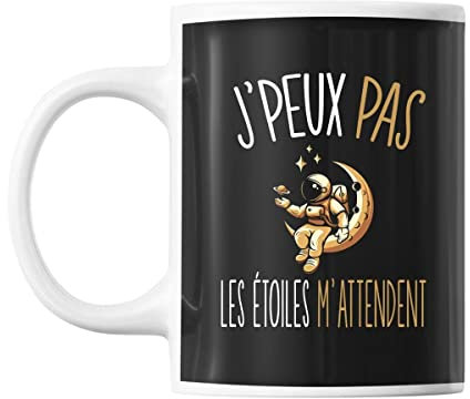 Mug Etoiles astrologie j'peux pas Noir