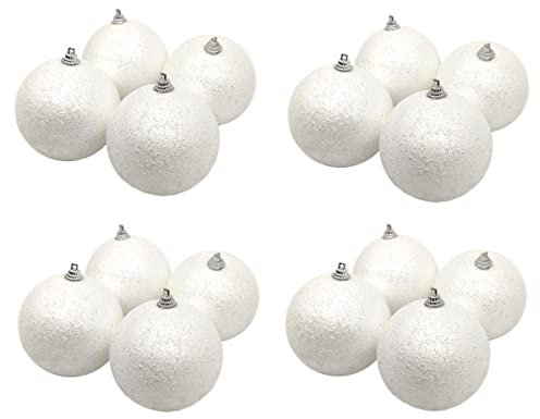 DARO DEKO Kugel mit Glitzer Ø8cm - 16 Stück