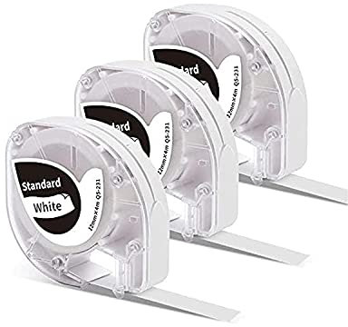 3x Phomemo P12/P12Pro/LT12 Etikettenband 12mm X 4m Schwarz Auf Weiß Etiketten FüR Phomemo P12/P12Pro/LT12 Etikettiergerät Selbstklebend
