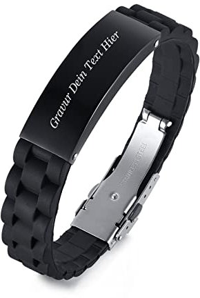 Armband Herren Inspirierende Geschenke - Personalisierte Silikon Armbänder Gravur Inspirierende Botschaft Für Meinen Sohn/Bruder/Vater/Ehemann, Geburtstag Weihnachten Freundschaft Geschenke für Männer
