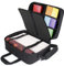 USA Gear Custodia da viaggio XL Magic The Gathering MTG Deck Box Bag - Borsa Grande per Carte MTG con Tracolla Imbottita, Interno Personalizzabile, Resistente agli Agenti Atmosferici - Nero