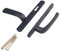 SEIWEI UPVC Door Handle, 92mm PZ (Centres) Black Replacement Handles with Matching Parts, 1 Pair/Set, 210mm