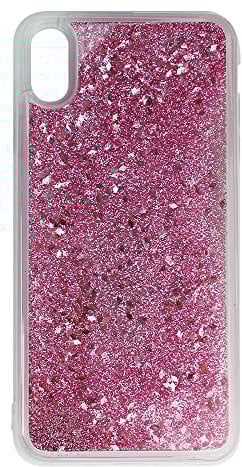 Babaco Phone Case For Iphone XS Max Liquid Glitter Effect, Pink