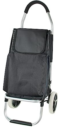 Robuste & leichte Goldhofer® Aluminium Trolleys mit Kühl- und Stufenfunktion (AluGlide mit Kühltasche, Schwarz)