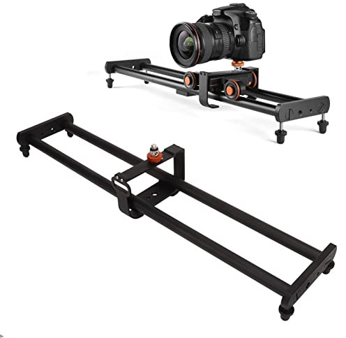 Elprico Slider motorizzato per fotocamera, 60 cm, materiale in lega, stabile e portatile, ampia compatibilità con fotocamera, carico massimo 3 kg