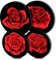 Red Rose Round Metal Hob Covers Set of 4 Stove Cooker Hob Covers for Cookers Gas Stove Protector Cookware Accessories Modern Cooktop Decor