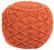 Pouf Makramee Baumwolle orange rund 40 x 40 cm gestrickt modern Berkane