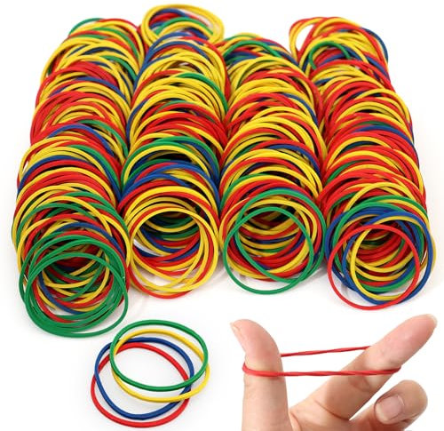 600 Stück Gummiringe, 200g,38mm Gummiringe Verschiedene Größen, Farbe Im Haushalt Rubber Band,Kann zu Hause, im Büro usw. verwendet werden, wiederverwendbar und langlebig.