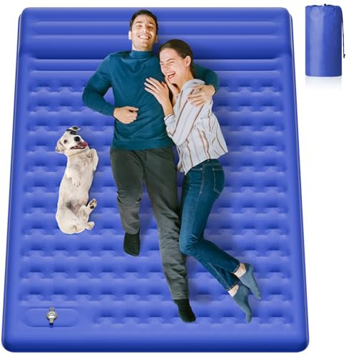 Camping Bed Sleeping Roll Mat Camping Mattress Pad Double Air Bed Blow up Camping Accessories Equipment Essentials Gear Inflatable Camp Beds for Adults Self Inflating Tent Backpacking Hiking Car Truck