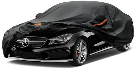 Kayme Autoplane Wasserdicht Atmungsaktiv für Mercedes Benz CLA (2013-2025), 7 Schichten Vollgarage Autoabdeckung für Regen Sonne Staub Schutz Verkratzt, Autoabdeckung mit Reflektierenden Streifen.