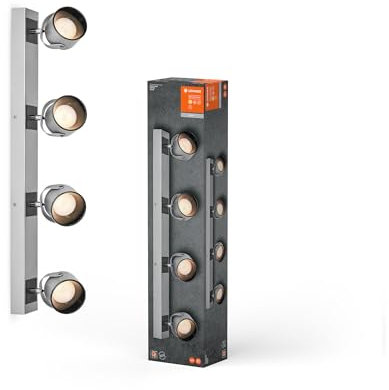 LEDVANCE DECOR SPOT JUPITER, 22W, 730lm, silber, Spotleuchte, verstellbare Köpfe, vielseitig anwendbar, Innenraumspot, warmweiße Lichtfarbe, hochwertige Optik, einfache Montage