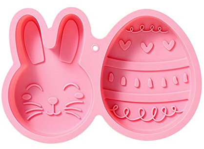 Molde de silicona con forma de huevo de Pascua para hornear dulces, para fiestas, huevos de Pascua, conejo, molde de huevo de Pascua para hacer silicona