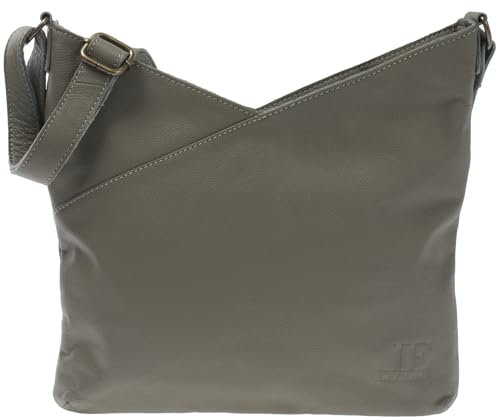 LECONI Schultertasche Damentasche Natur weiche Ledertasche Umhängetasche Handtasche Damen Leder 32x29x3cm oliv LE0065-sof