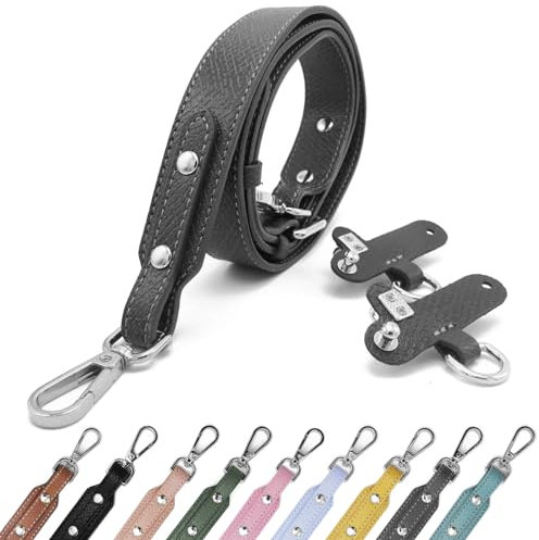 PU Leder Tasche PU-Leder Schulterriemen Taschenriemen Verstellbar Schultergurt Lederriemen Trageriemen Schultergurte Gurt Riemen für Strap Taschenband dunkelgrau
