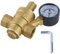 CNCYEAH D15 Druckminderer Wasser Einstellbarer, Messing Wasserdruckminderer, Überdruckventil Wasser, Druckreduzierventil mit Manometer und Schraubenschlüssel für Wasserdruck