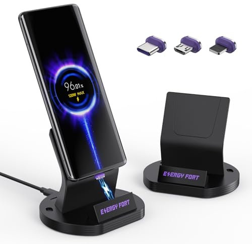 Magnetic Charger Dock Compatible with Samsung Galaxy A15,A14,A40,A53,Quick Charge Charger Holder for Samsung Galaxy S24 Ultra/S22 Ultra/S21+/S20,Iphone Series,Goolge Pixel 8, Kindle Fire etc.