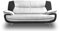 Imebel 3 Sitzer Sofa Onyx - Kunstleder Wohnzimmersofa - Loungesofa Couch für 3 Personen - Chromfüße, HR-Kaltschaum - 198 cm x 87 cm