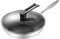Sartén Wok, Sartén Wok de Acero Inoxidable, Sartén de Panal de Doble Cara, Evita que Se Pegue la Sartén, Sartén Wok Antiadherente con Acero de 3 Capas (32 cm/12,6 pulgadas (con