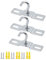 Zovator Ceiling Hooks, 3 PCS Metal Light Chandelier Hanging Hooks Ceiling Hook 70mm Pad Eye Plate Ceiling Hooks for Lamps Ceiling Fans Flower Basket Decoration Hold