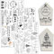 Hongma Rub On Sticker 19x14cm-Großformat Weihnachten Transfers 4PCS Sprüche für Raysin für Keraflott Glas Holz DIY Deko Rub On Folie Rubons Aufkleber (weihnachten kompliziertes Muster)
