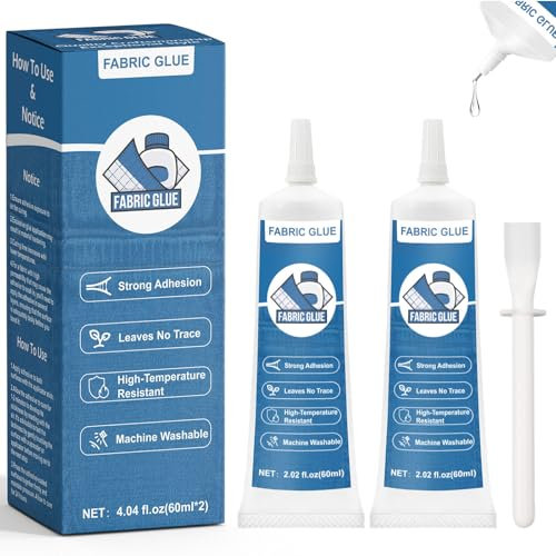 WAN2TLK pegamento textil extrafuerte 120ml, pegamento para tela permanente transparente lavable, pegamento para telas y tejidos todas las telas, insignias, reparación de muñecas