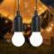 MODOAO Lamping LED Leuchte, Pull Light Led Camping Laterne,Hängende Zeltleuchte,Tragbare LED Lampe Warmweiß für Camping, Wandern, Outdoor, Party (Black, 2 Pack)