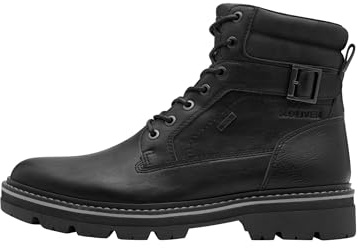 s.Oliver Herren Stiefel zum Schnüren Wasserabweisend Vegan, Schwarz (Black), 44 EU