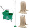 20L Industrial Mop and Bucket Set Commercial Kentucky Wringer Heavy Duty Cleaning For Schools Restaurants Shops Offices (Yellow Mop Set) (Kentucky Green Bucket Set)