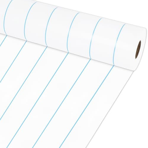 Linierte Tafel, wiederverwendbar, wasserdicht, löschbar, knitterfrei, Poster, Vliesstoff, Pinnwand, Rolle für Klassenzimmer, Dekoration, Basteln, 39,5 cm x 3,6 m