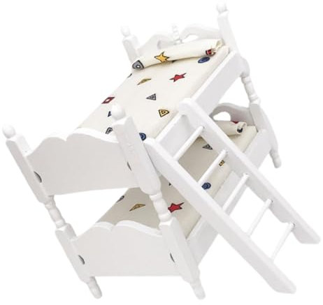 HEMOTON Mini-etagenbett-Modell Für Puppenhaus – Miniatur-möbelbausatz Im Maßstab 112 – Ideal Zur Dekoration Von Kinderzimmern