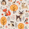 20 Servietten Waldtieren, Lustige Tiere aus dem Wald Papierservietten, Fuchs, Vögel, Hirsch, Hase, Herbst, KinderParty, Geburtstag, Decoupage, Tischdeko, 33x33cm