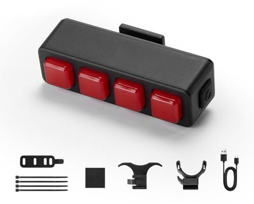 Cheotime Smart Bike Blacks Light, Bremsernensernung Fahrrad Rücklichter für Nachtfahrt, USB wiederaufladbare Sicherheit Rot LED Rücklicht wasserdichtes Straßenradleuchten (Quadratische Lampe)