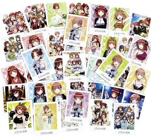 40 Stück Anime Poster Nakano Ichika/Nino/Miku/Yotsuba/Itsuki Anime Bilder Wandcollage Anime Poster Deko für Zimmer, Wandkunstdrucke für Anime-Fans