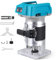 kku Oberfräse Kompatibel mit Makitia 18V Akku,1400W Oberfräse Trimmer Einhandfräse Bürstenloser, Holztrimmer mit 6 Geschwindigkeit, 30000 U/min Akku-Holzfräser Auto Reparatur Ausbeulwerkzeug