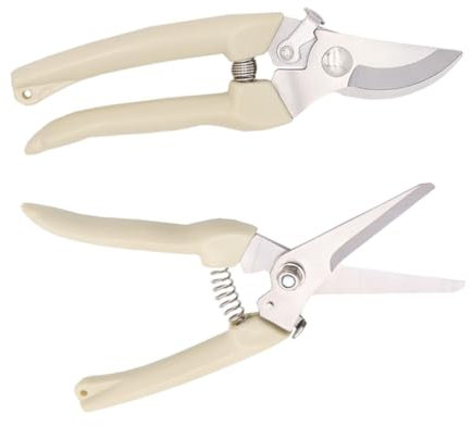 ibasenice 2 Sätze Gartenschere Handschneider Buschschere Pflanzenschneider Baumschere Ausziehbar Branchenschneider Astschneider Astschere Plastik Beige 2 Stück * 2