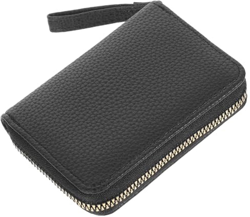 UKCOCO Damenclutch Kleine Geldbörse Modisch Kreditkartenetui Schwarz Pu