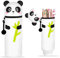 Dreaku Trousse 2 en 1 en Silicone Souple, Trousse Scolaire, Trousse à Crayons Souple Rétractable, Trousse Ecole Fournitures Scolaires Kawaii pour Garçons Filles Etudiants (Panda)
