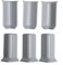 Lot de 6 blocs d'angle pour plinthe pour installation rapide sur plinthes de 8 cm de hauteur (M gris)