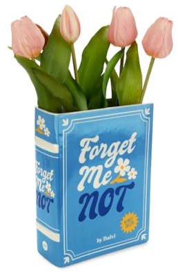 balvi Blumenvase Book Blau Farbe 2 in 1: Dekorieren Sie mit Büchern und Blumen Keramik