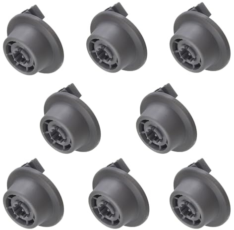 Reliapart Lower Dishwasher Basket Wheel (8 Pack) Compatible for Siemens SN678X46TE, SN858D03TE, SX657X03TE Replacement Runner Guide 00611475 Smooth-Rolling Trolley Wheels for Lower Rack