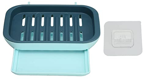 Seifenetui-Halter, tragbar, perforiert, zum Aufhängen, Seifenhalter mit Tablett für Reisen, Badezimmer, ABS-Material, wasserdichtes, abnehmbares Design