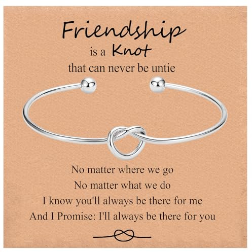 CERSLIMO Best Friendship Gifts for Women Girls - Best Friend Knot Bracelet BFF Gifts Friendship Bracelets for Friend Birthday Christmas Graduation Wedding