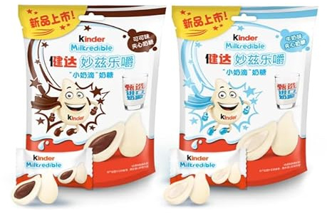 2er Kinder MilkRedible Milch-Tropfen– Milchige Kaugummis mit flüssigem Milch- & Kakao-Kern – 2 x 23,4 g