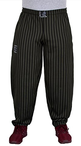 ESRA Herren Bodybuilding Hose Sporthose Fitnesshose Trainingshose Bodybuilderhose Jogginghose gestreift Herren Sport Hose mit Streifen SP01